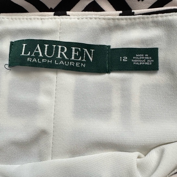 Lauren Ralph Lauren Women’s Size 12 Geometric Print Twist Sheath Dress - Picture 3 of 8